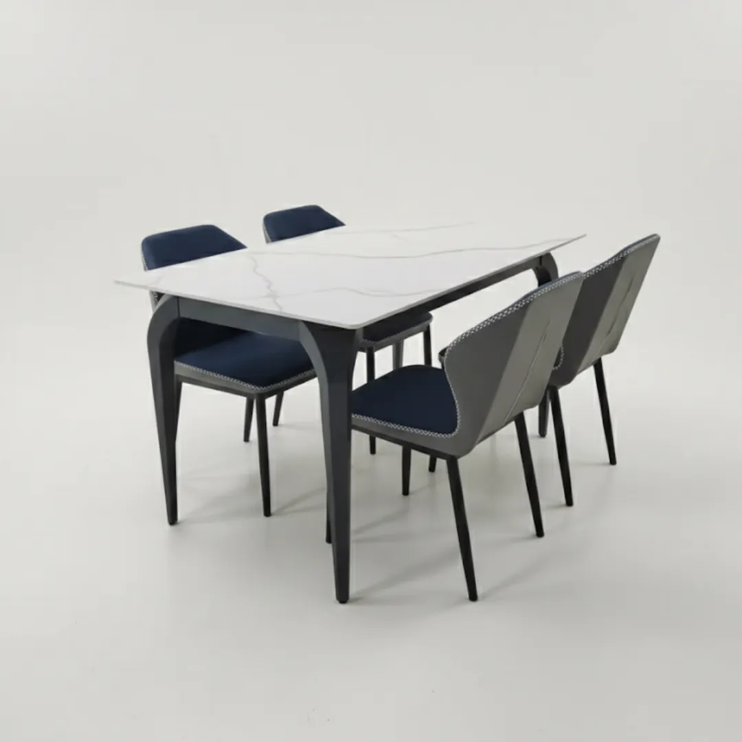 IRON FRAME ELEPHANT-LEG DINING TABLE